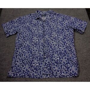 Polo Ralph Lauren Shirt Mens XL Caldwell Floral Linen Blend Loop Collar Hawaiian